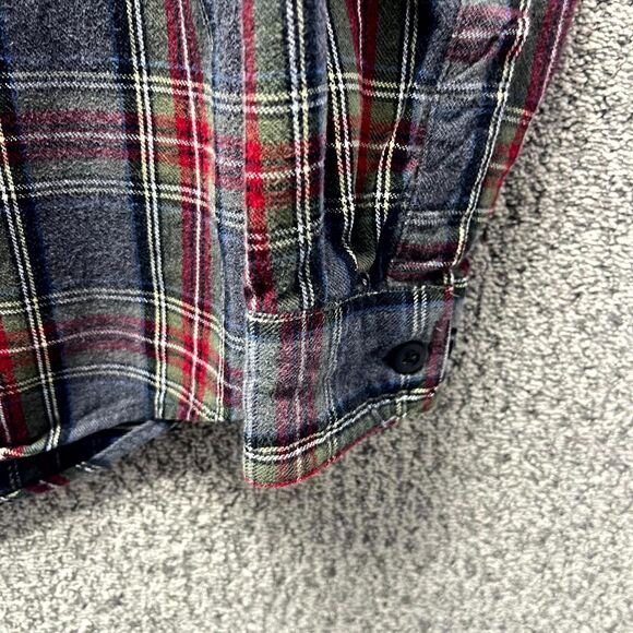 L.L. Bean Slightly Fitted Scotch Flannel Shirt Mens S Multicolor Plaid Cotton - Picture 4 of 11